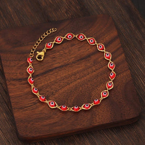 Gold Plated Evil Eye Beaded Bracelet – Protection Charm image 5