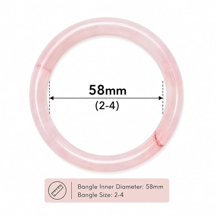 Jade-Inspired Light Pink Glass Bangles Set for Women – product image 2