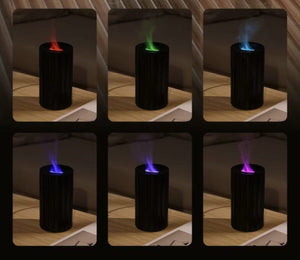 Colorful Flame Aroma Diffuser – Car & Home Humidifier | USB Rechargeable | 100ml with 50ml Essential Oil Free image 5