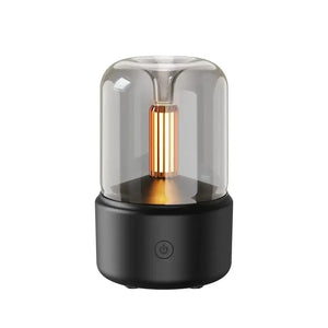 Flame Aroma Diffuser with Candlelight Glow & Timer | 50ml Essential Oil Free image 0