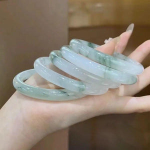 Jade Inspired Glass Bangle Set (2) – Lucky & Spiritual Jewelry image 4