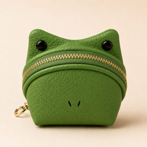 Cute Frog Coin Purse Keychain for Women & Kids | Mini Zip Wallet image 1