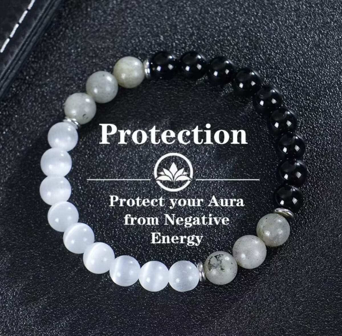 Natural Stone Beaded Bracelet Unisex Stylish Gemstone Jewelry image 1