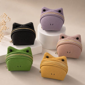 Cute Frog Coin Purse Keychain for Women & Kids | Mini Zip Wallet image 0