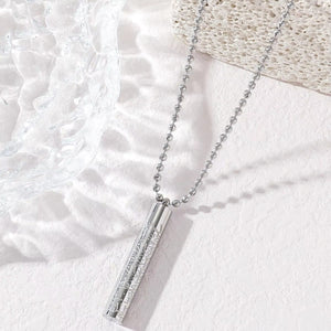 Cylindrical Ayatul Kursi Stainless Steel Pendant Necklace image 3