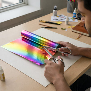Heat Transfer Foil Roll 0.64m x 10m for Craft & Decorative Projects - Rainbow image