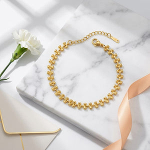 18K Gold Plated Adjustable Charm Bracelet for Women - Design 7 image