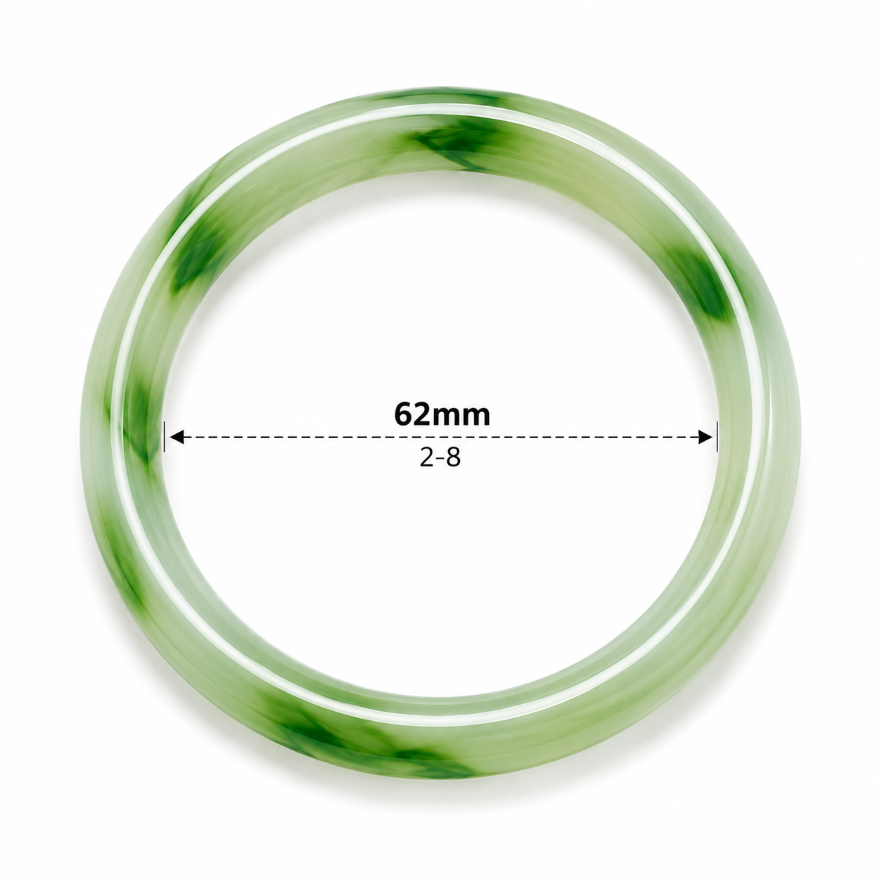 Green Jade Inspired Bangle Bracelet Set for Women (Pack of 2) – product image 2