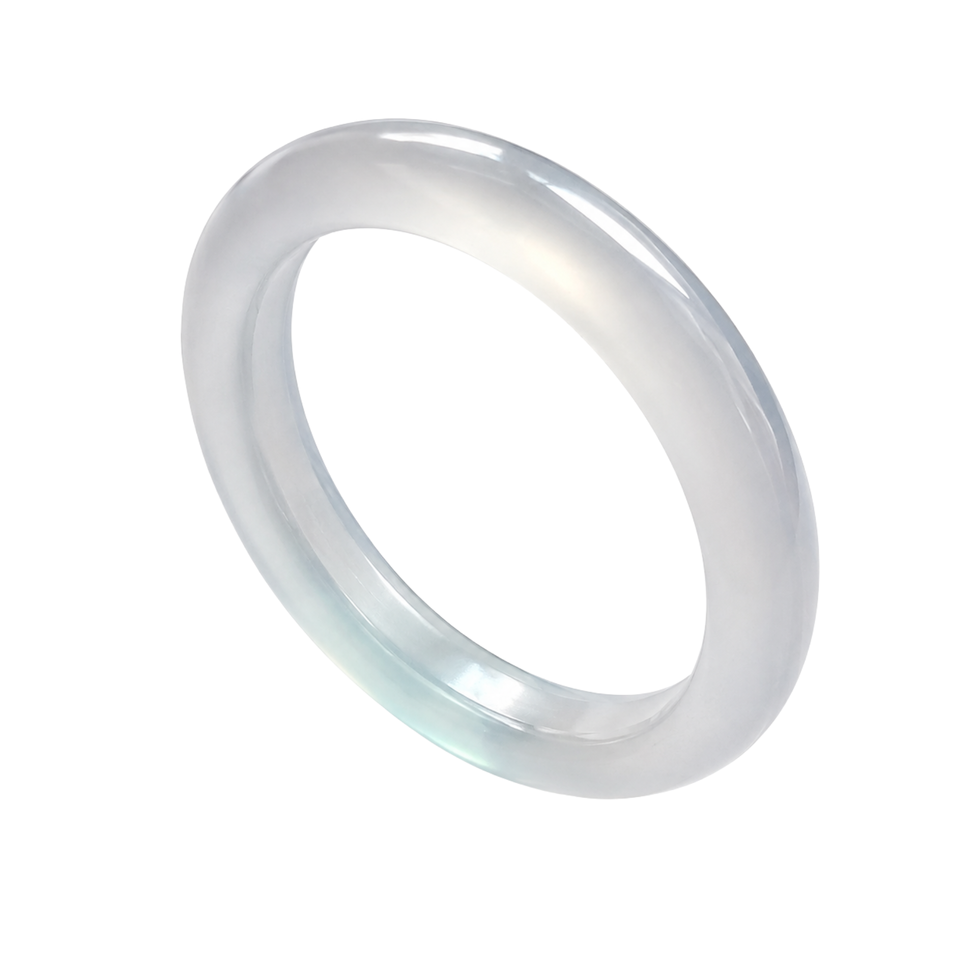 REYLVA Ice White Glass Ring for Women | Minimalist Fashion Band Ring – product image 2