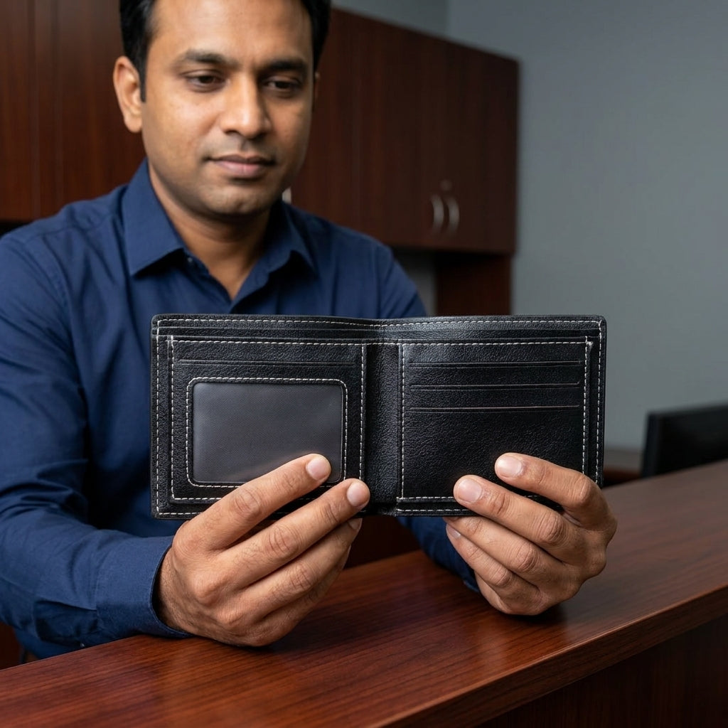 Men's Bifold Wallet with ID Window & Multiple Card Slots – product image 2