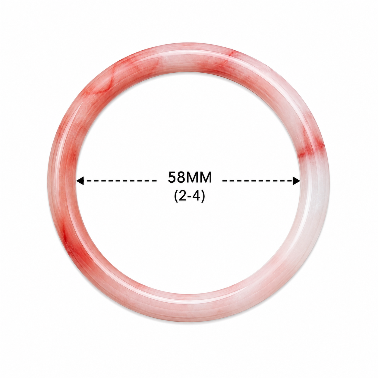 Pink Marble Glass Bangle Set of 2 for Women | Glossy Bracelet – product image 2