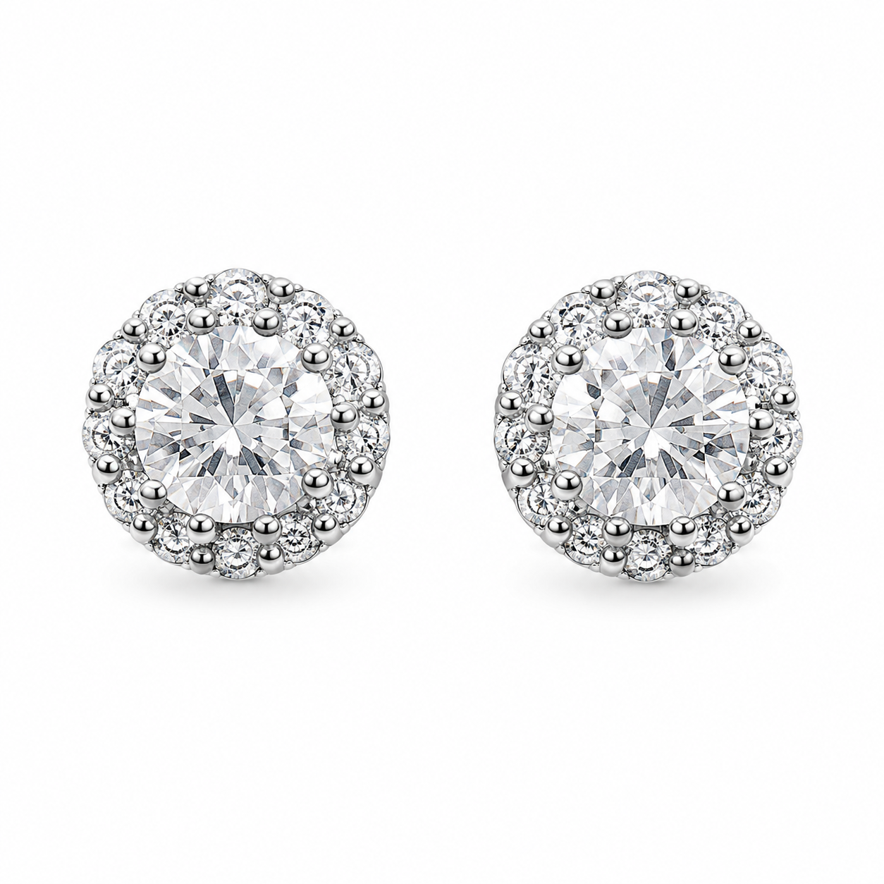 REYLVA Crystal Stud Earrings for Women – product image 2