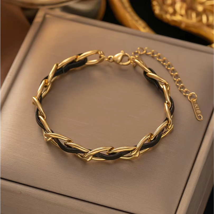 18K Gold Plated Adjustable Charm Bracelet for Women image 1