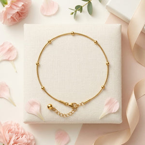18K Gold Plated Adjustable Charm Bracelet for Women - Design 1 image