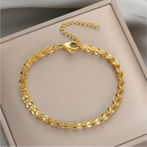 18K Gold Plated Adjustable Charm Bracelet for Women - Design 5 image