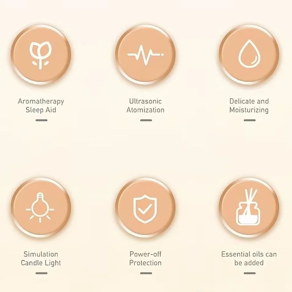 Flame Aroma Diffuser with Candlelight Glow &amp; Timer | 50ml Essential Oil Free image 6