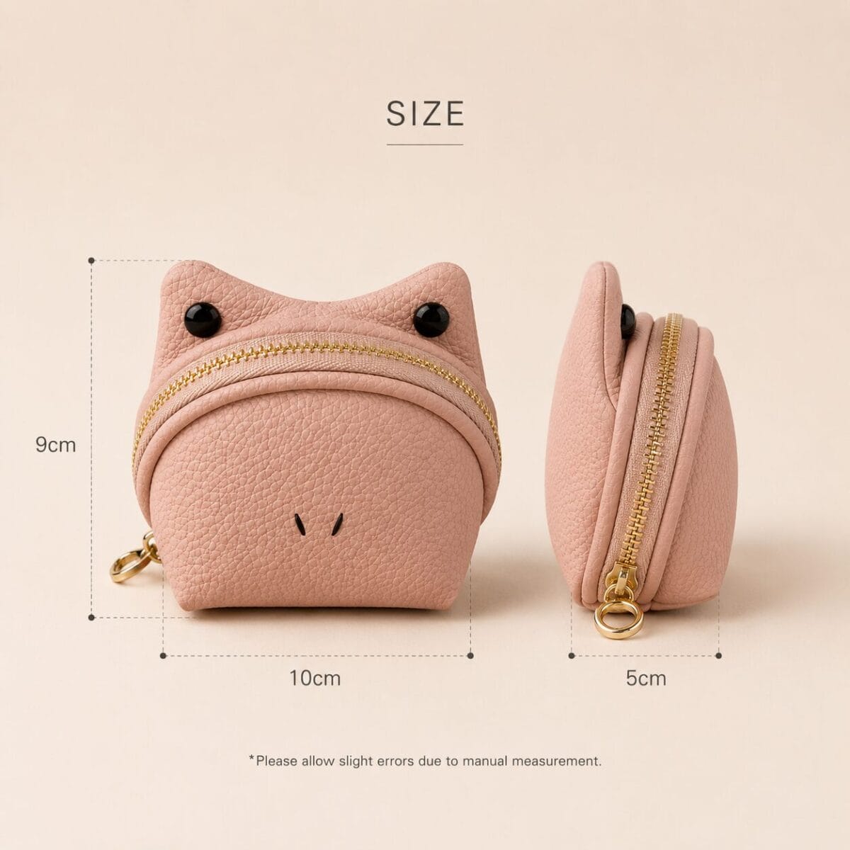 Cute Frog Coin Purse Keychain for Women &amp; Kids | Mini Zip Wallet image 2