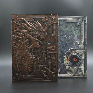Vintage Style Dragon Print Hardcover Journal Notebook (80 GSM, 100 Sheets) image 0