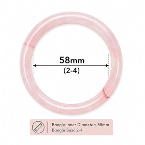 Jade-Inspired Light Pink Glass Bangles Set for Women – product image 2