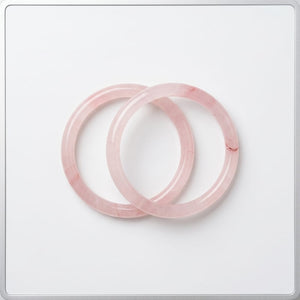 Premium Rose Quartz Inspired Glass Bangles Set for Women image 0