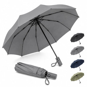 Premium 10-Rib Windproof Automatic Folding Umbrella with UV Protection, Water-Repellent Canopy &amp; One-Touch Open image 2
