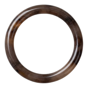 Premium Brown Jade Stone Bangle Bracelet for Women – Elegant Glossy Luxury Fashion Kada - 62 MM image