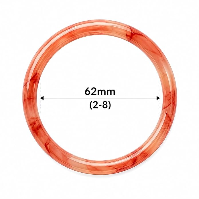 Jade Inspired Light Red Bubble Glass Bangles for Women – product image 4