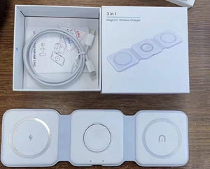 3-in-1 Magnetic Wireless Charger | 20W Fast Charging Foldable Station for iPhone, Watch &amp; Earbuds image 2