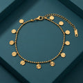 18K Gold Plated Stainless Steel Petal Disc Anklet for Women image 5