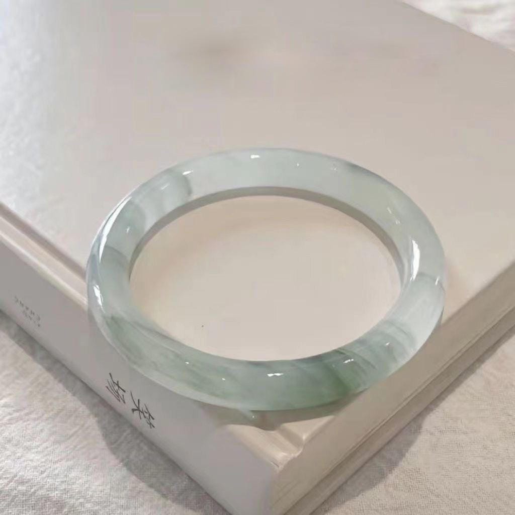 Jade Inspired Glass Bangle Set (2) – Lucky &amp; Spiritual Jewelry image 5