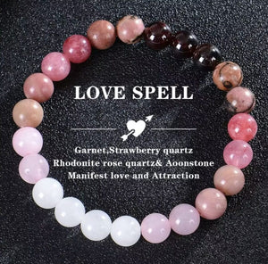 Natural Stone Beaded Bracelet Unisex Stylish Gemstone Jewelry image 3