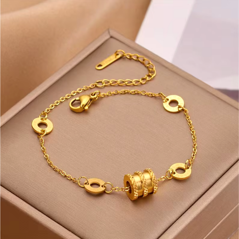 18K Gold Plated Adjustable Charm Bracelet for Women image 2