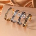 Ayatul Kursi Engraved Stainless Steel Open Cuff Bracelet