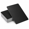 Blank Black Aluminium Metal Cards ATM Size 50 Pack for Laser Engraving