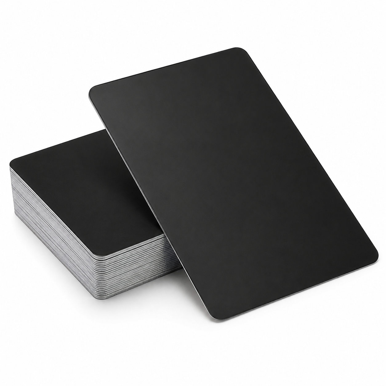 Blank Black Aluminium Metal Cards ATM Size 50 Pack for Laser Engraving