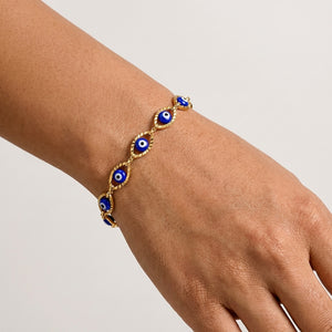 Gold-Plated Evil Eye Beaded Bracelet for Women – product image 6