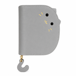 Cute Cat Zip Card Wallet with Coin Pocket