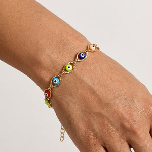 Gold-Plated Evil Eye Beaded Bracelet for Women – product image 7