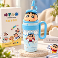 Cute Cartoon Kids Tumbler with Straw & Handle 800ML Stainless Steel
