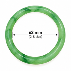 Jade Inspired Green Glass Bangle Set (2) for Women