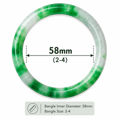 Natural Green Jade Bangle Bracelet for Women