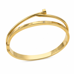 Nail Design Stainless Steel Bangle Bracelet for Women