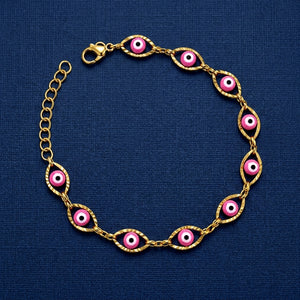 Gold-Plated Evil Eye Beaded Bracelet for Women – product image 9