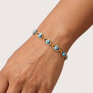 Gold-Plated Evil Eye Beaded Bracelet for Women – product image 11