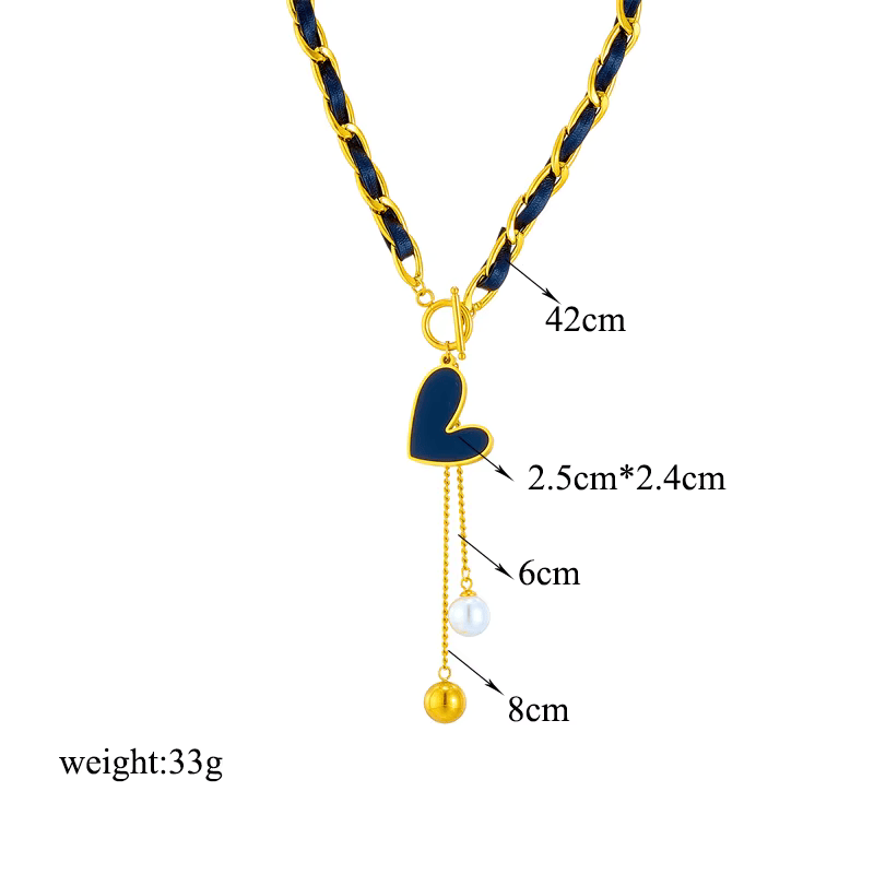 Non-Tarnish 316L Stainless Steel 18K Gold Plated Irregular Heart Pendant Necklace image 4