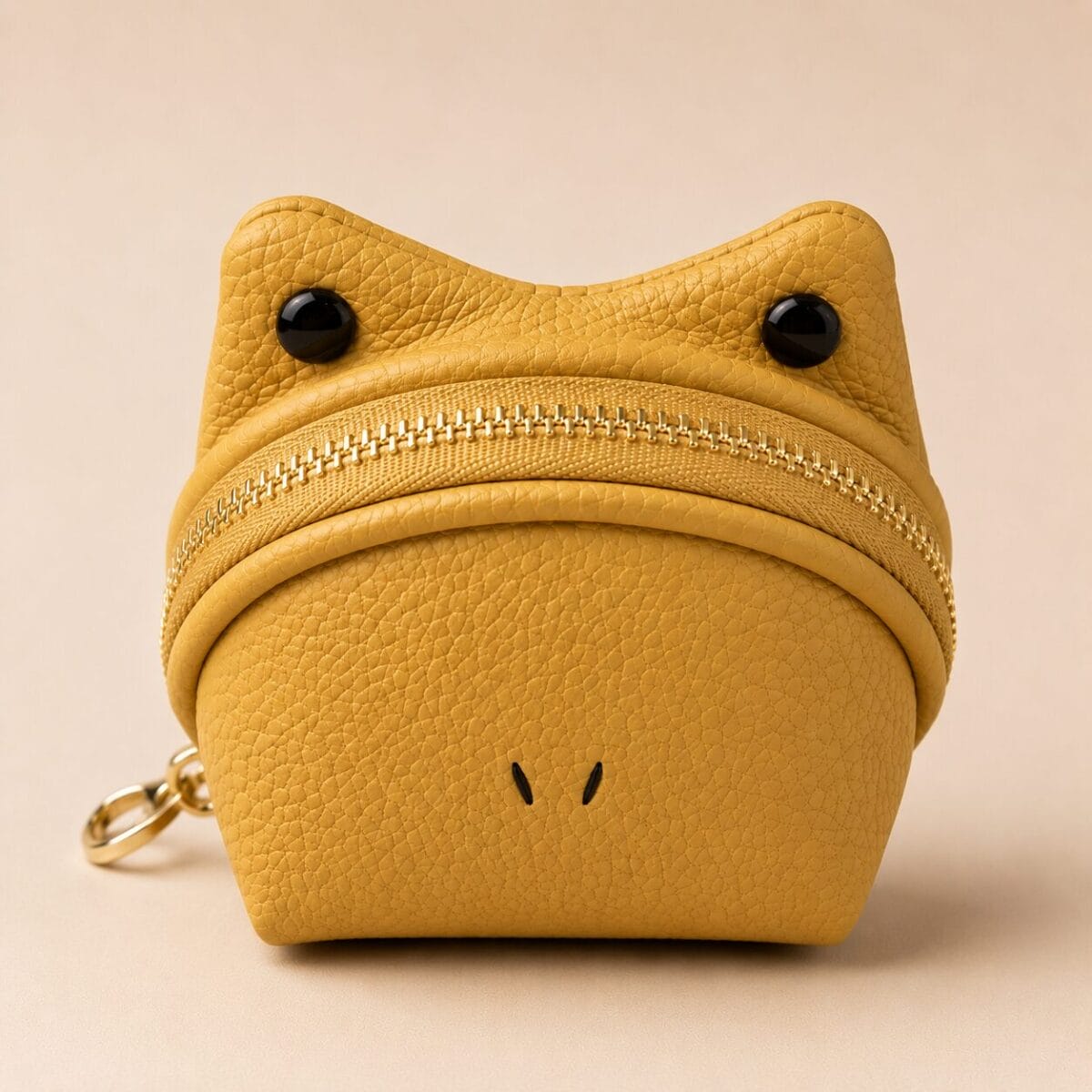 Cute Frog Coin Purse Keychain for Women &amp; Kids | Mini Zip Wallet - Orange image