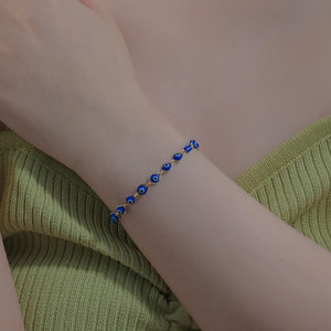 Gold Plated Evil Eye Beaded Bracelet – Protection Charm image 8