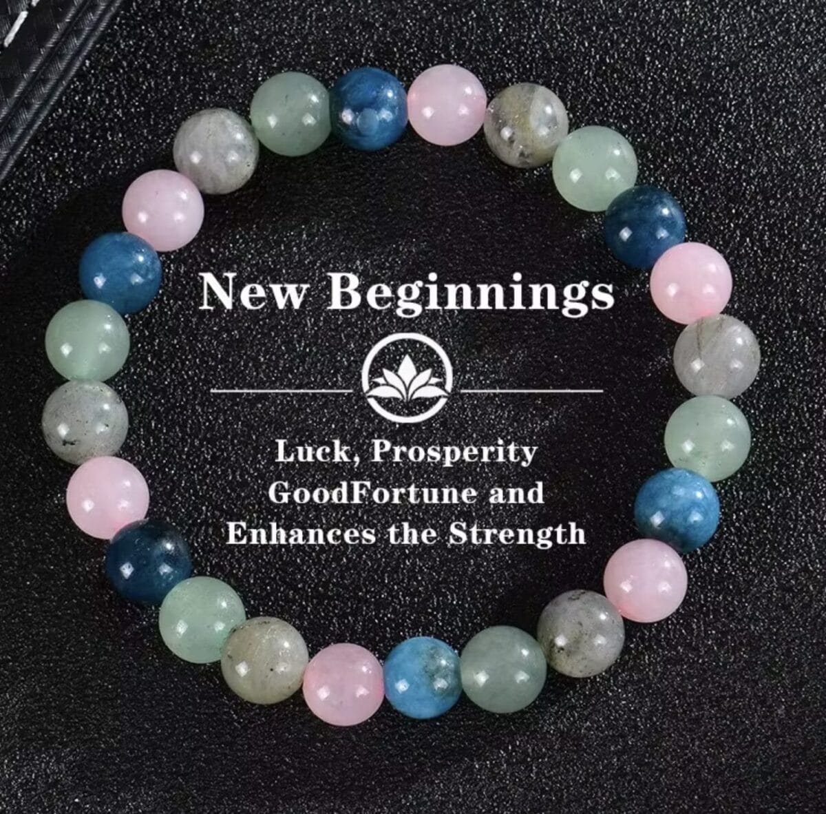 Natural Stone Beaded Bracelet Unisex Stylish Gemstone Jewelry image 4