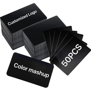 50 Pack Aluminum Engraving Business Cards – ATM Card Size (Metal Business Cards) image 1