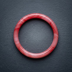 Pink Marble Glass Bangle Set of 2 for Women | Glossy Bracelet